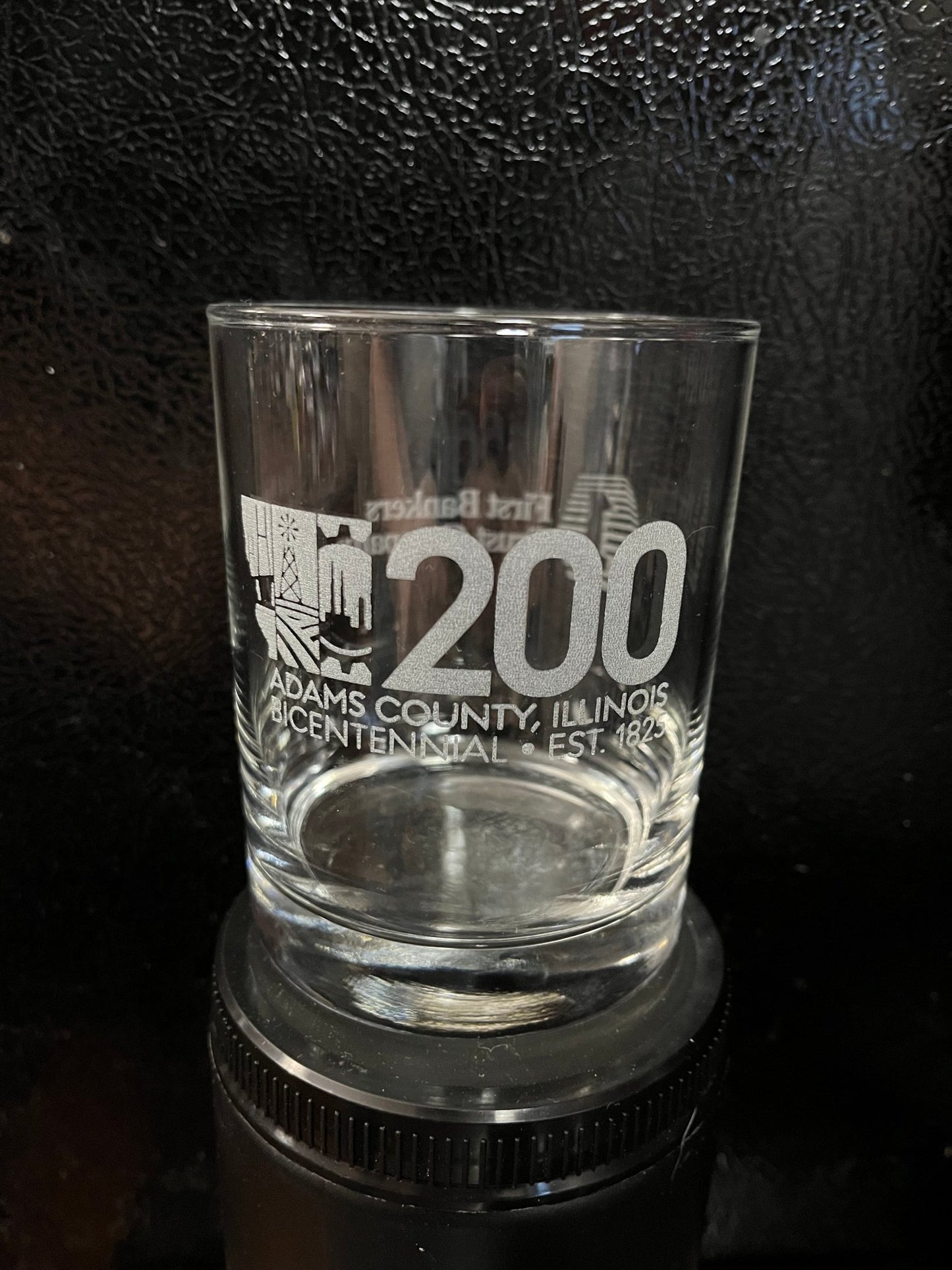 13 3/4 oz Double Old Fashioned Glass - Muddy River Engraving