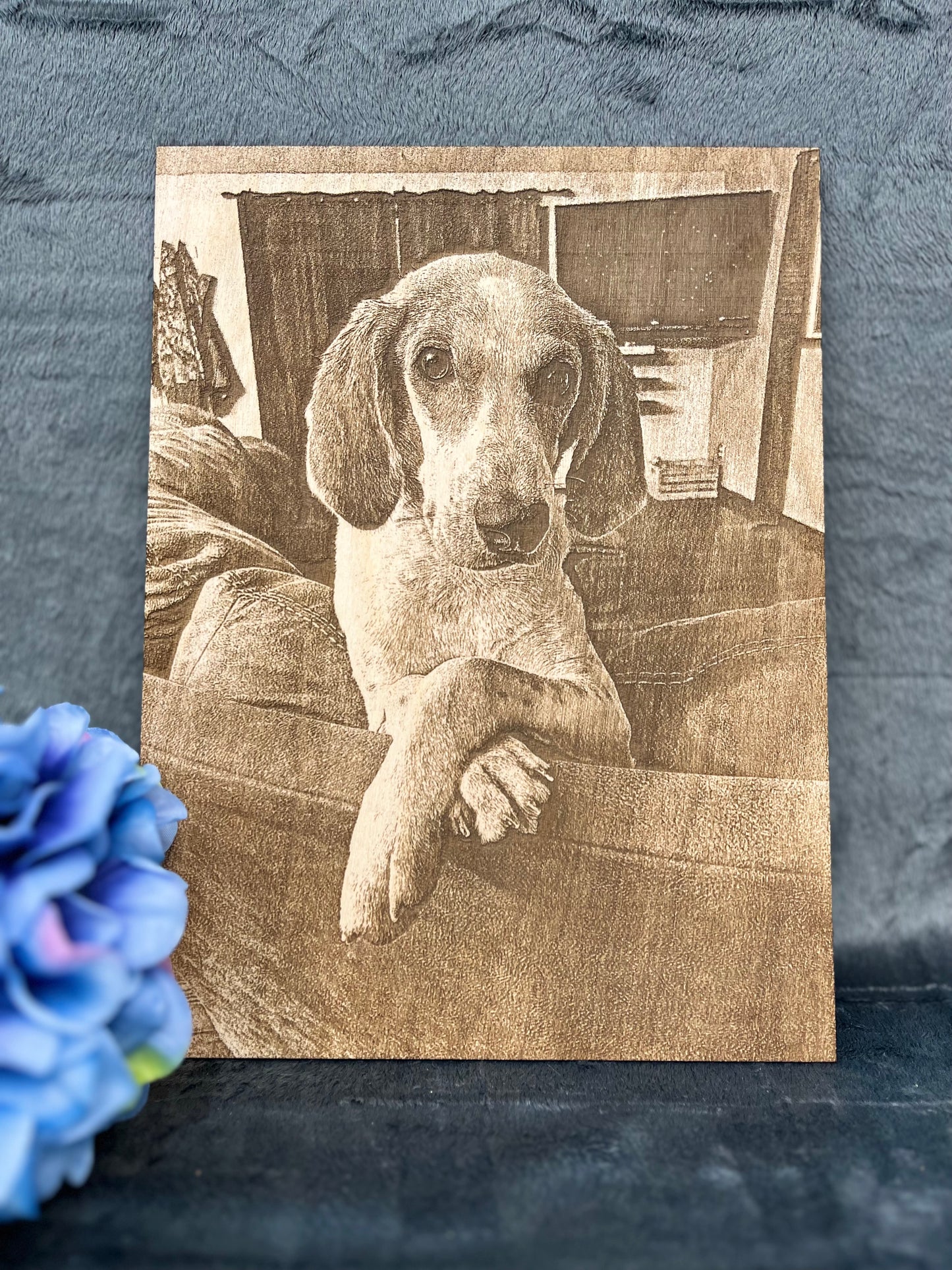 Wood Burnt Pet Portrait