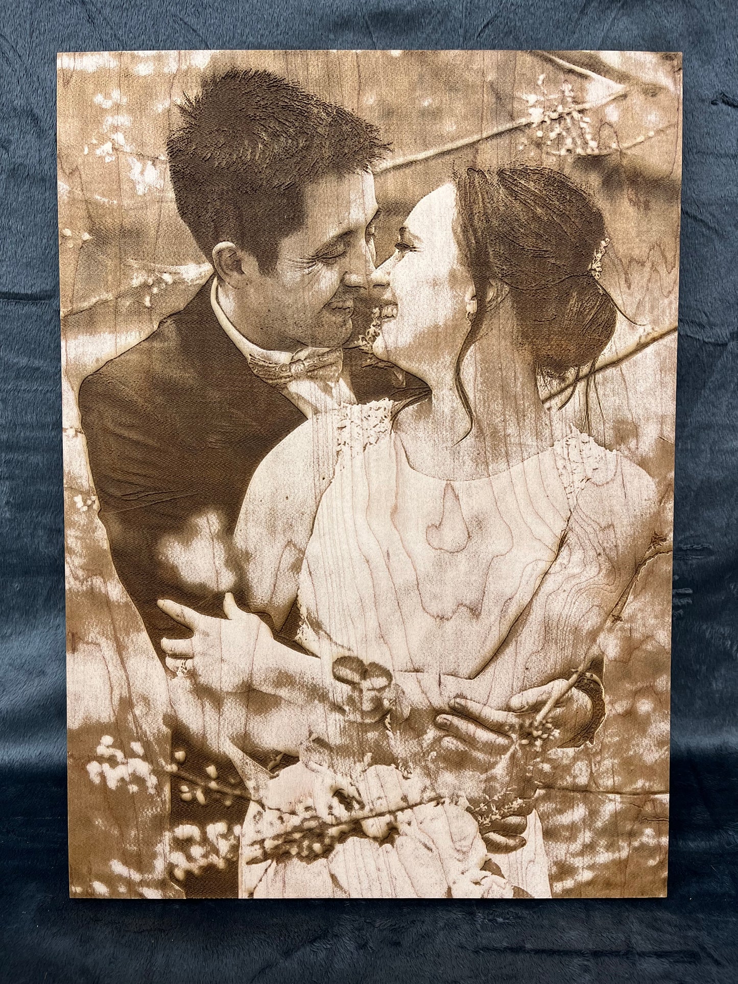 Wall Mounted Wood Burnt Portrait