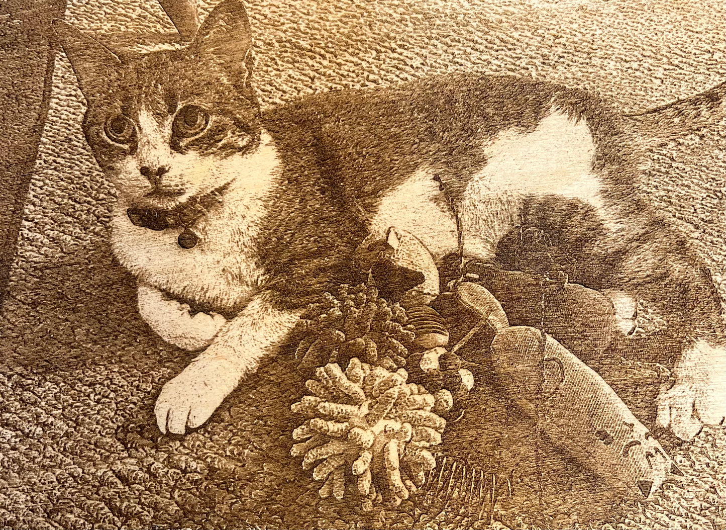 Wood Burnt Pet Portrait