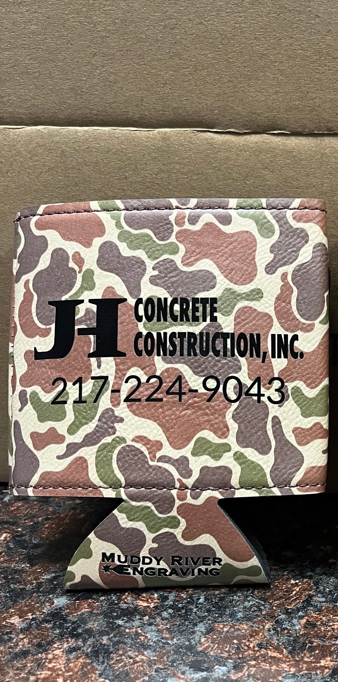 Leatherette Camo Can Coozie