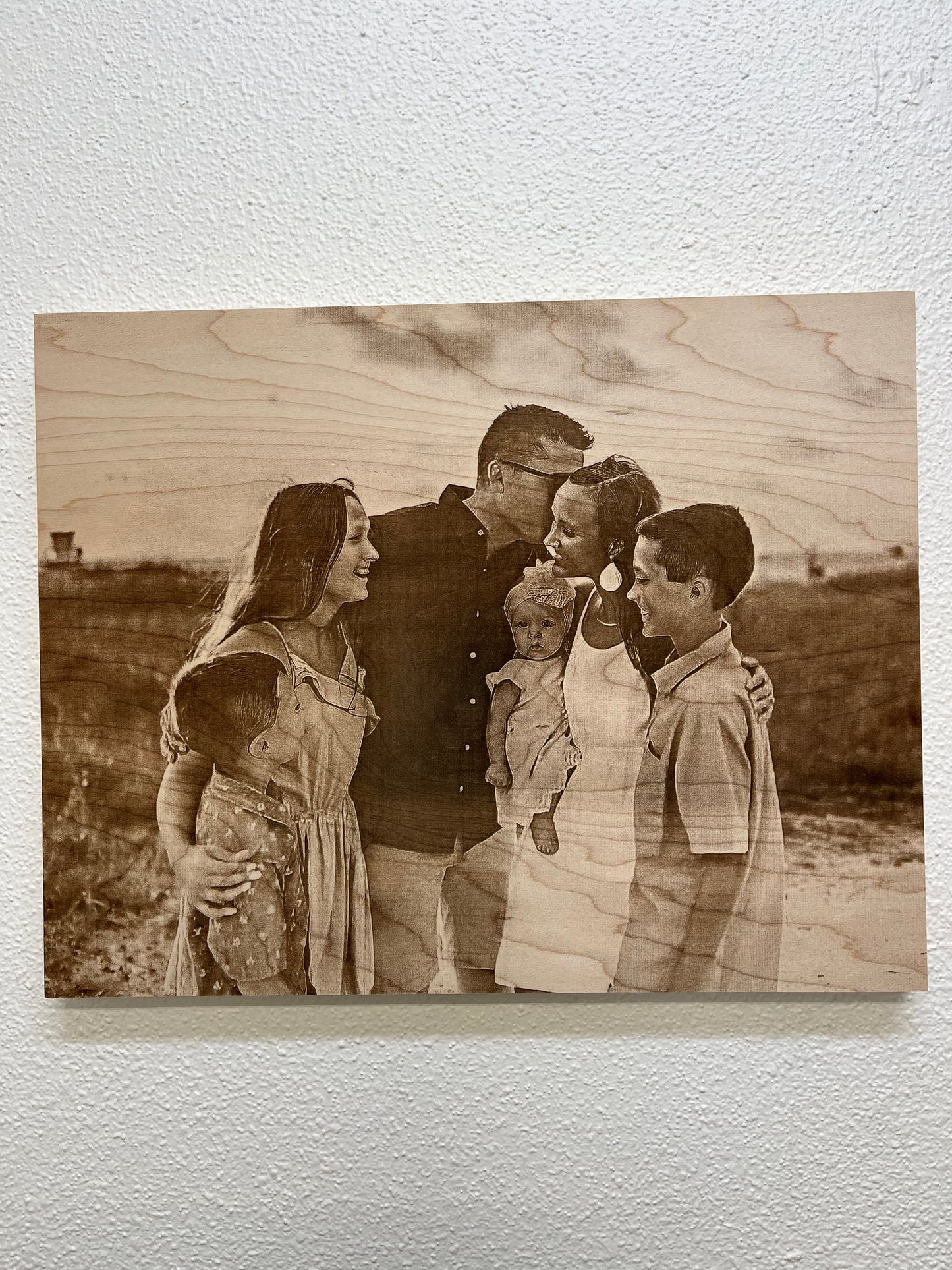 Wall Mounted Wood Burnt Portrait