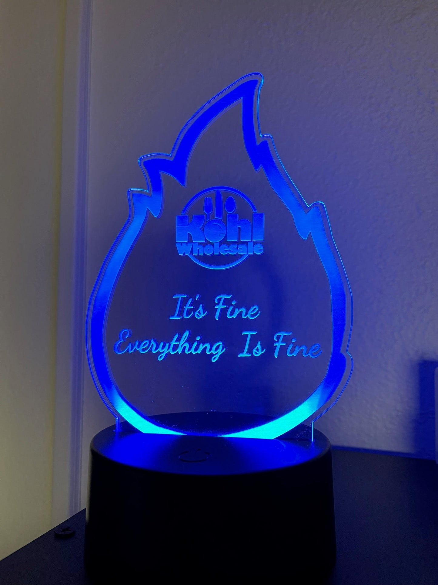 LED Acrylic Logo w/stand - Muddy River Engraving