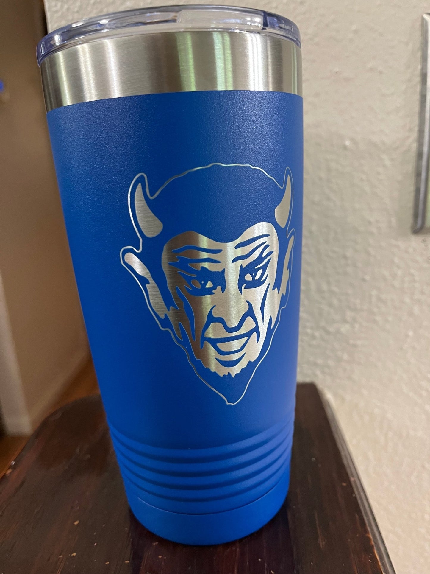 QHS Blue Devil 20 Ounce Tumbler - Muddy River Engraving