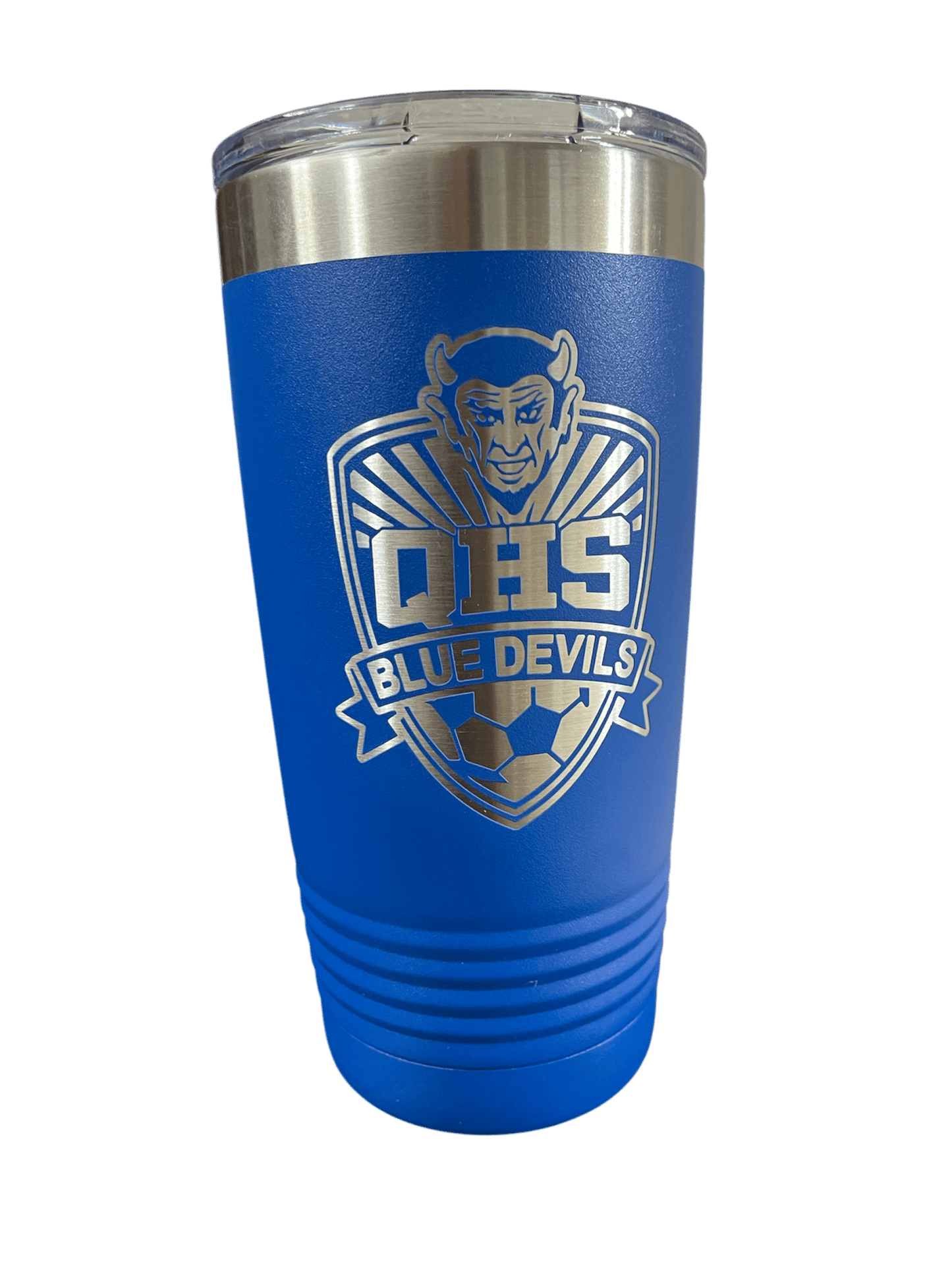QHS Blue Devil Soccer 20 Ounce Tumbler - Muddy River Engraving