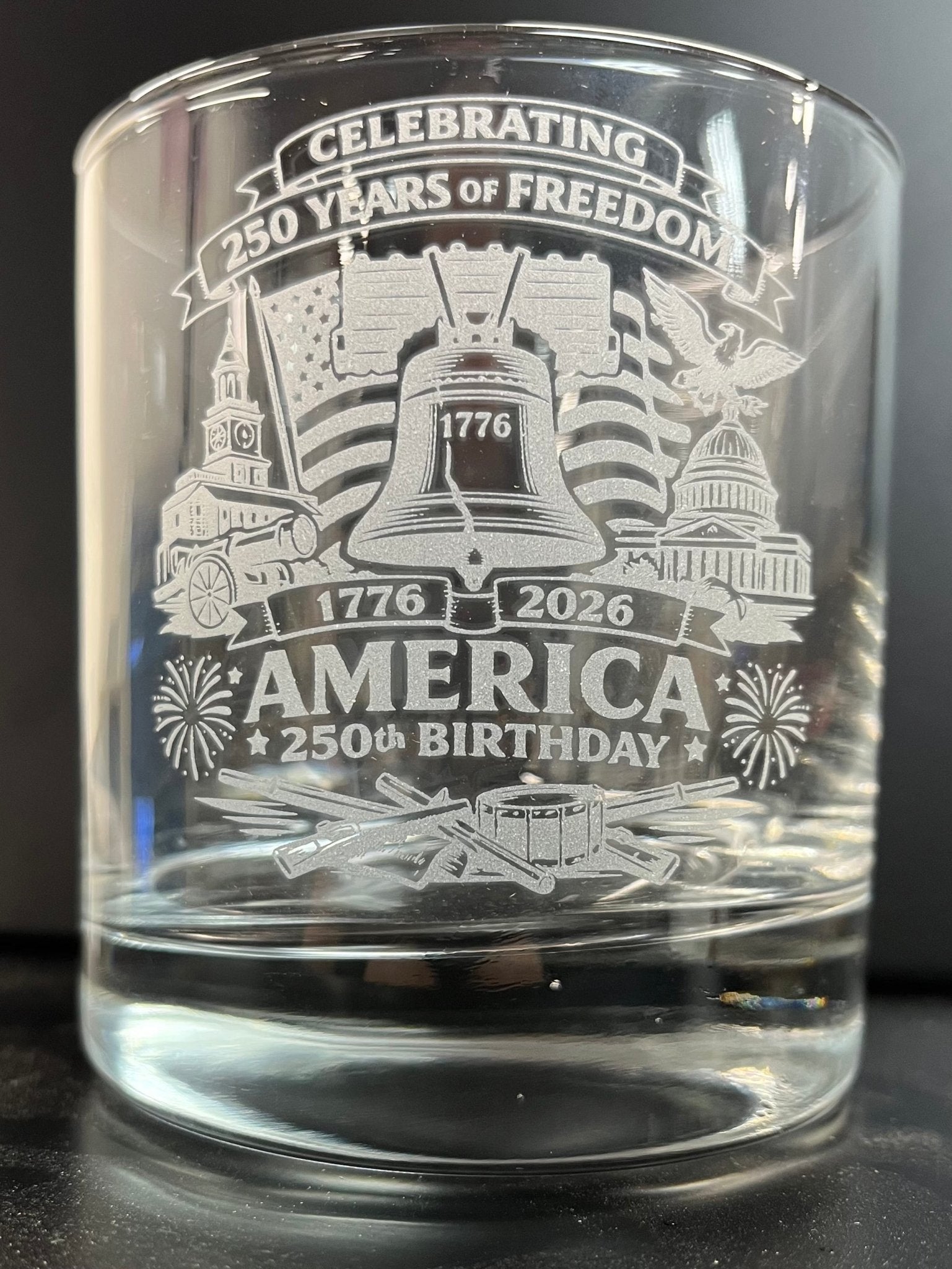 10.5 Oz On the Rocks Glass - Muddy River Engraving