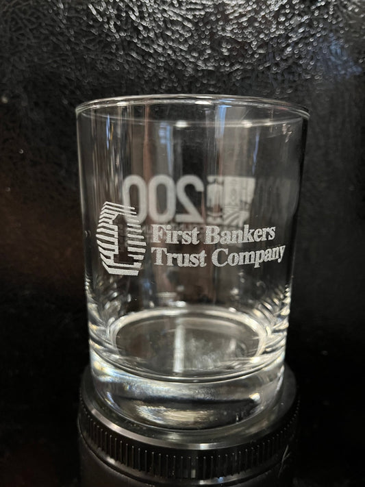 13 3/4 oz Double Old Fashioned Glass - Muddy River Engraving