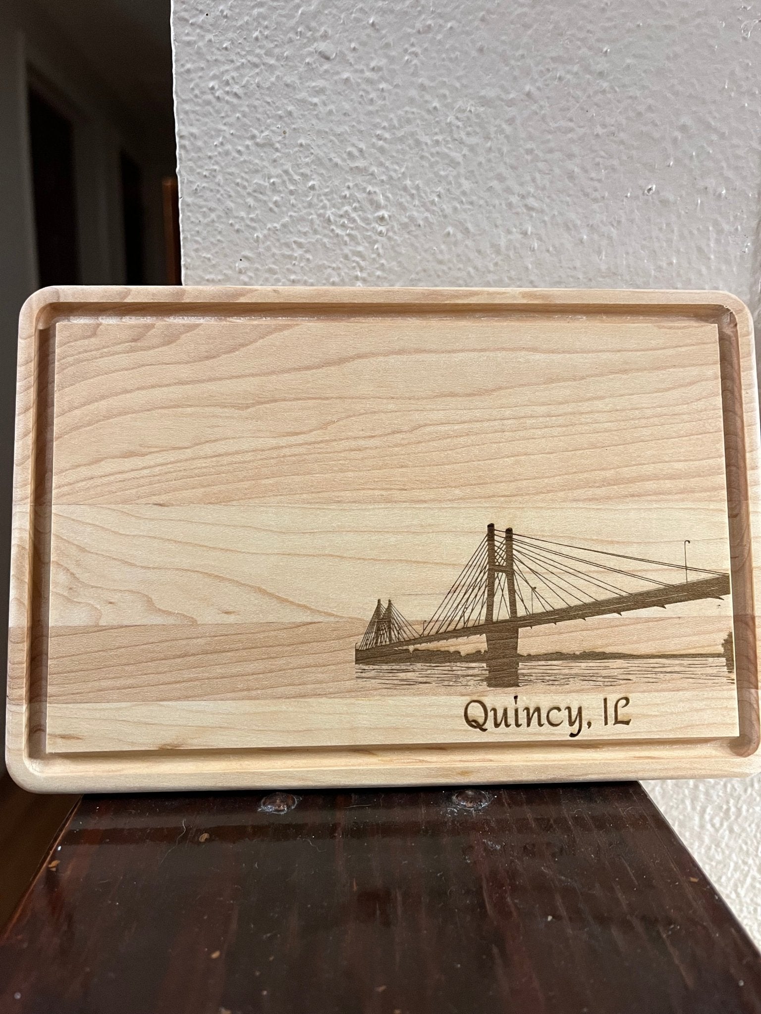 9x6 Maple Cutting Board w/logo - Muddy River Engraving