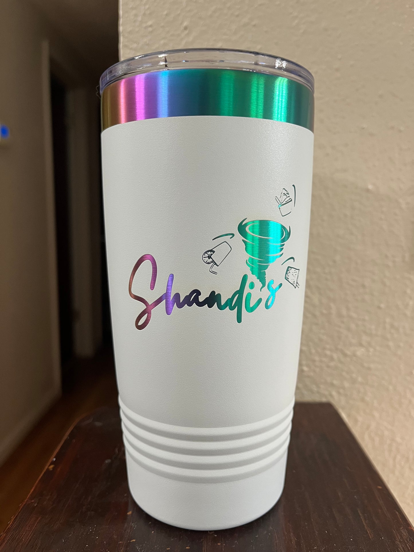Custom 20 Ounce Tumbler White/Prism