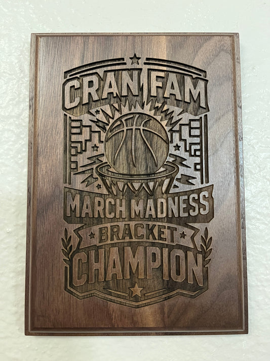 5x7 Engraved Walnut Plaque