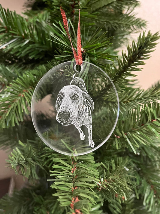 Acrylic Engraved Photo Ornament - Muddy River Engraving