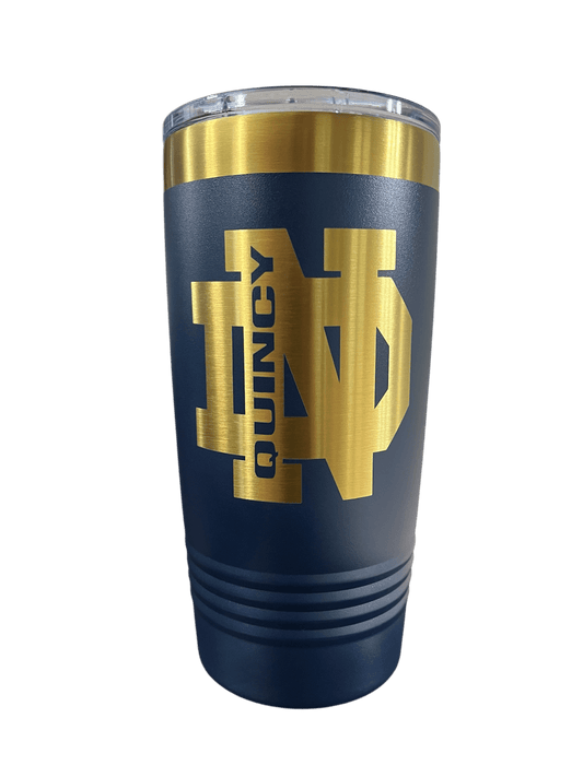 Custom 20 Ounce Tumbler Navy/Gold - Muddy River Engraving