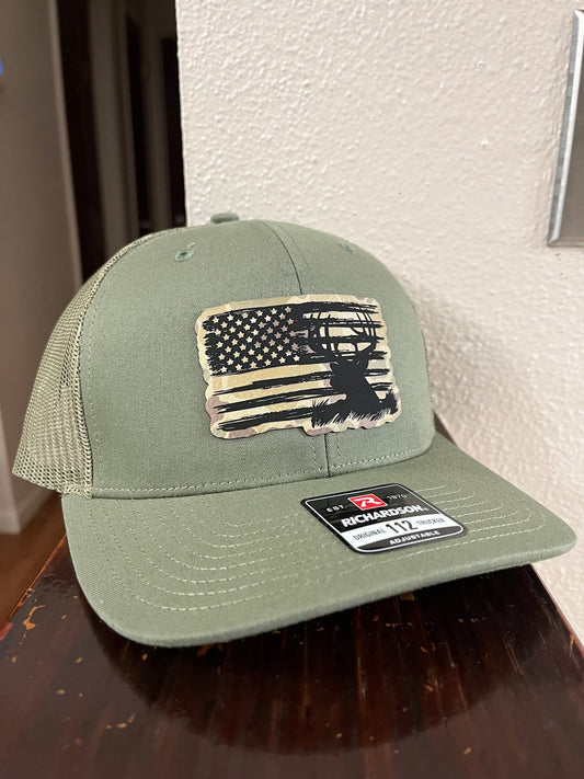 Deer Flag Hat - Muddy River Engraving