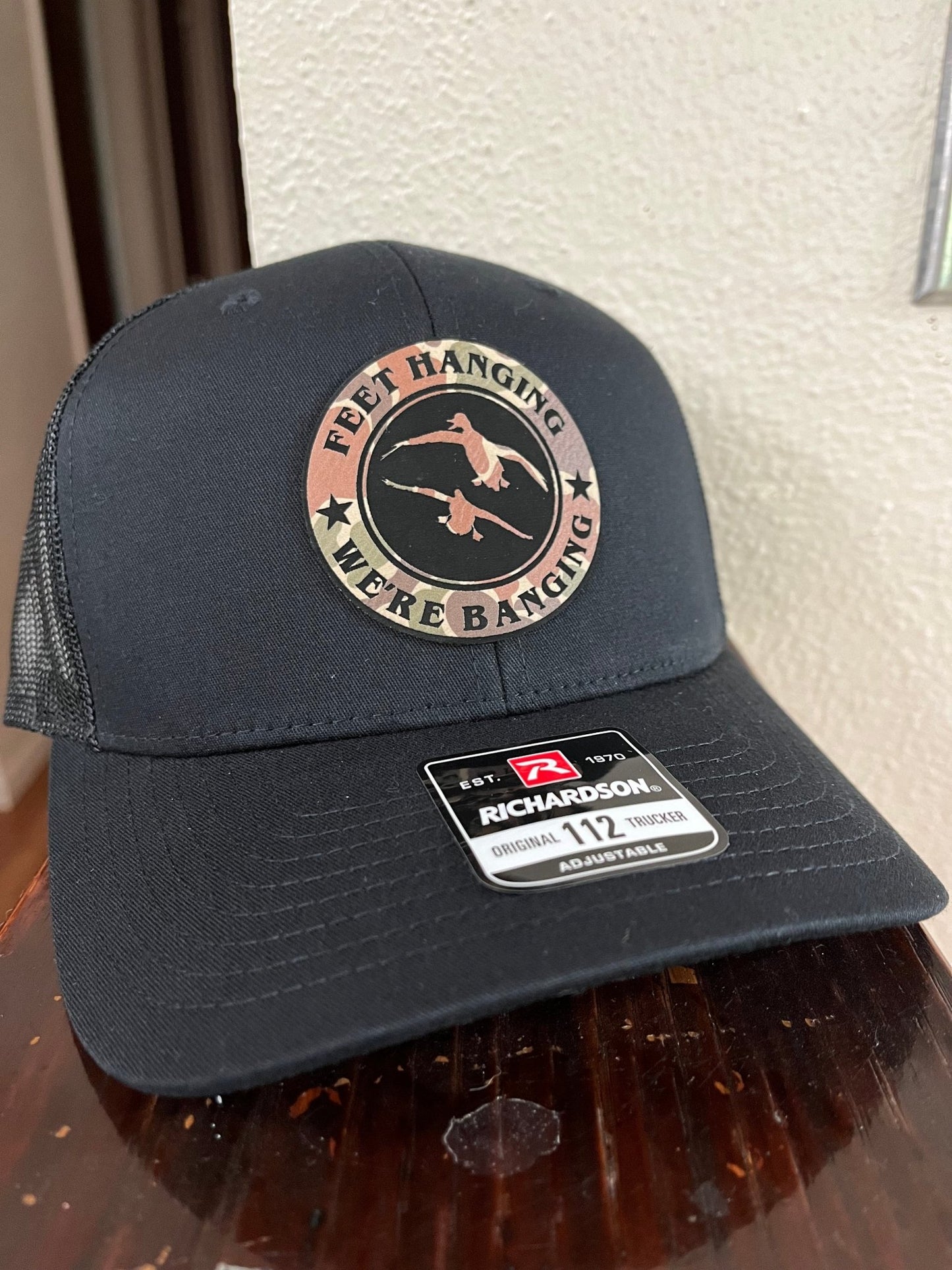 Feet Hanging Hat - Muddy River Engraving