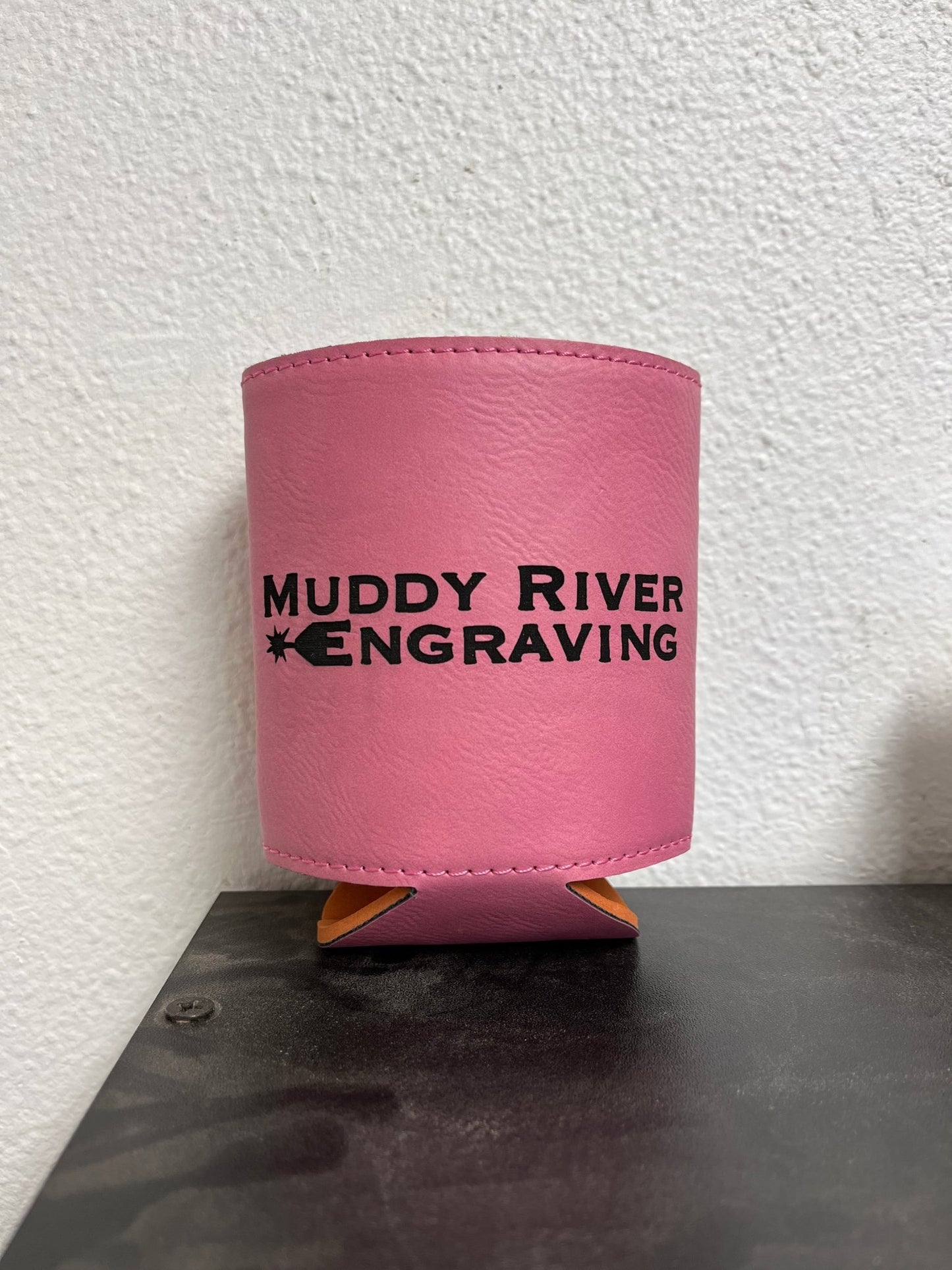 Leatherette Can Coozie - Muddy River Engraving