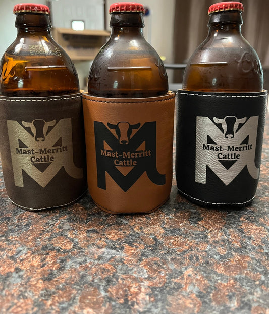 Leatherette Can Coozie - Muddy River Engraving