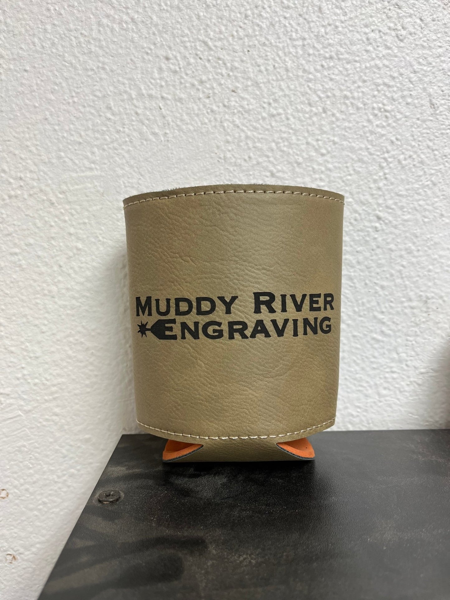 Leatherette Can Coozie - Muddy River Engraving