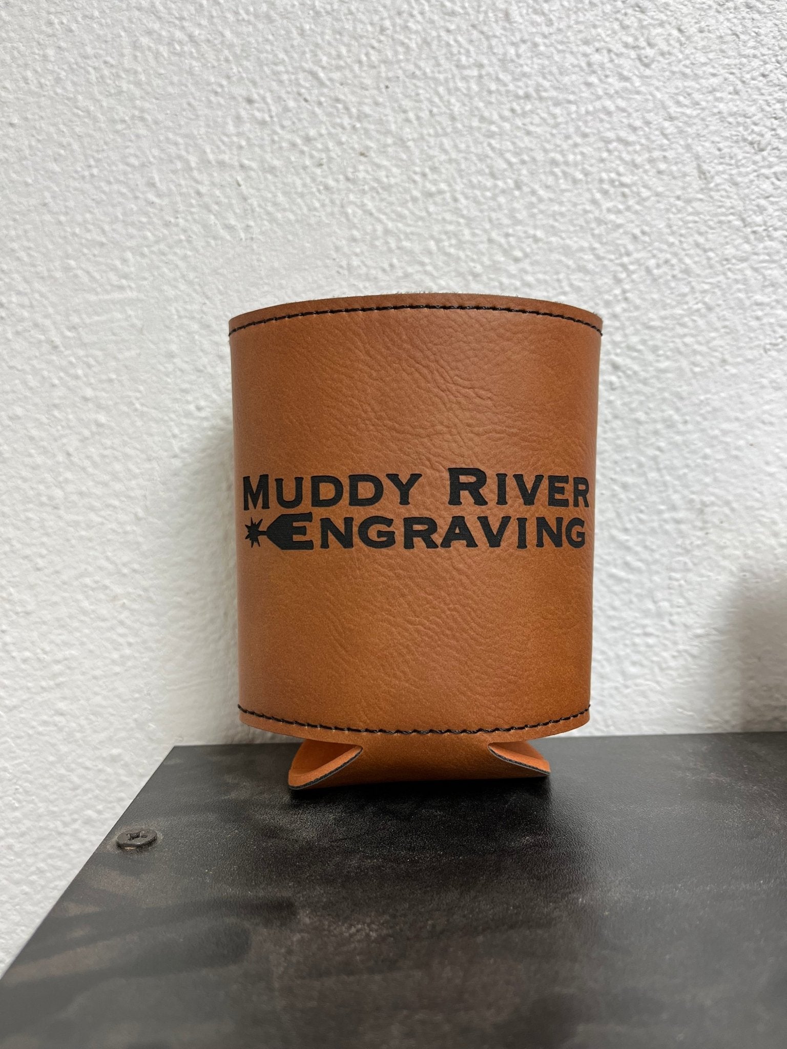 Leatherette Can Coozie - Muddy River Engraving