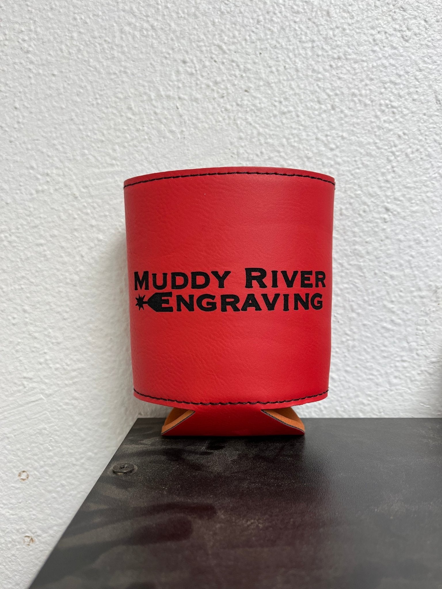 Leatherette Can Coozie - Muddy River Engraving
