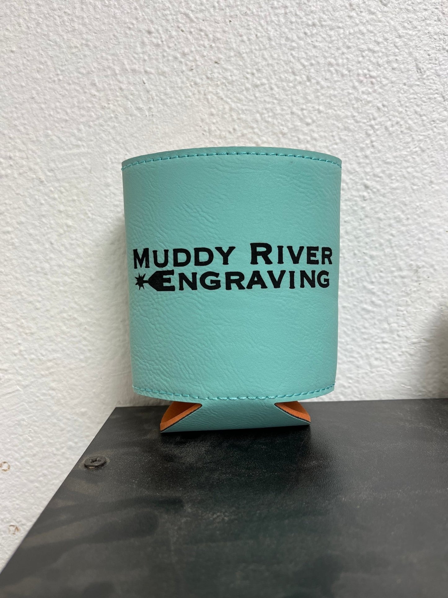 Leatherette Can Coozie - Muddy River Engraving