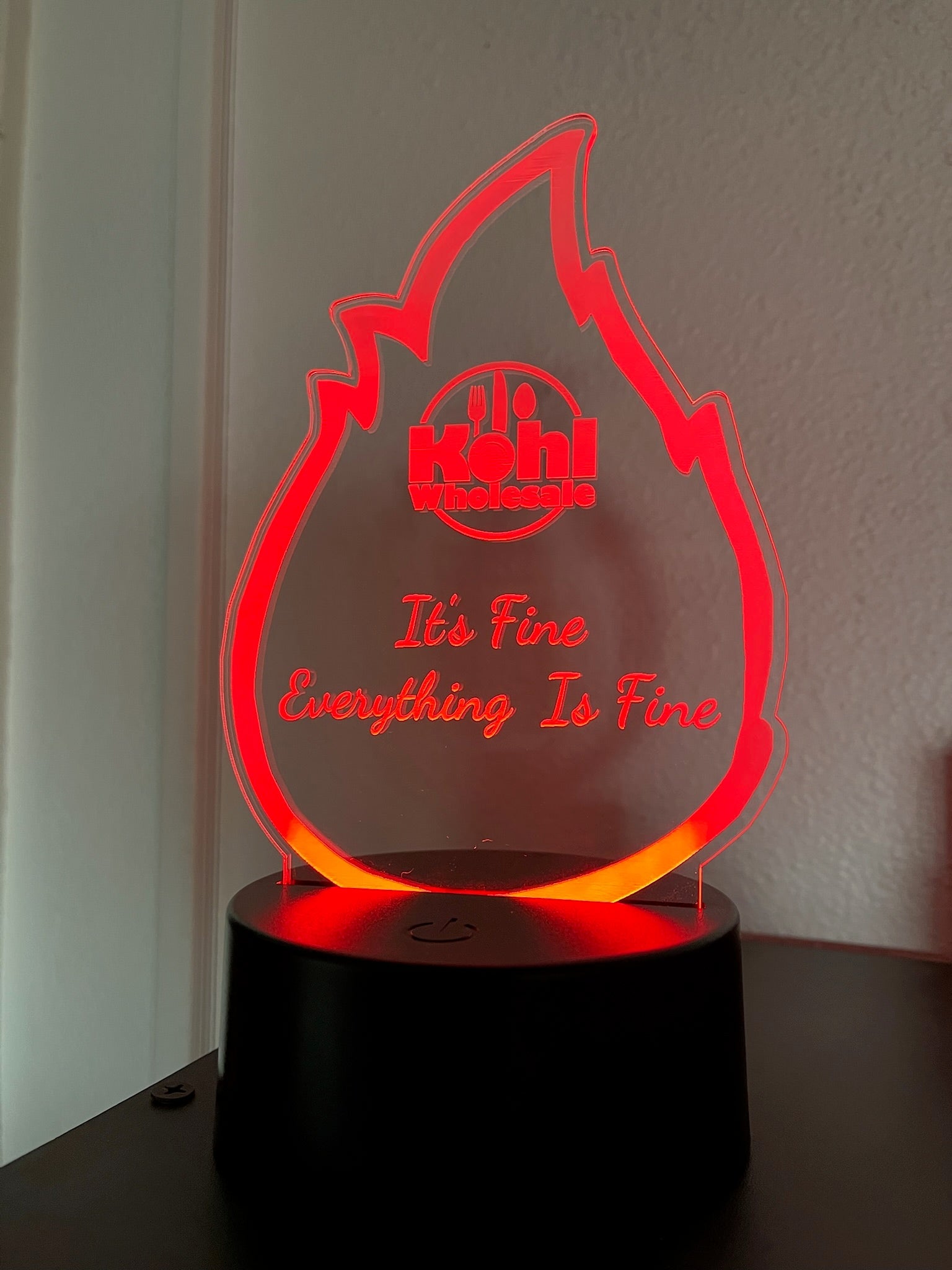 LED Acrylic Logo w/stand - Muddy River Engraving