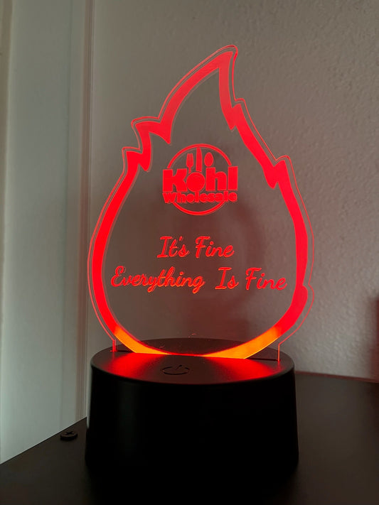LED Acrylic Logo w/stand - Muddy River Engraving