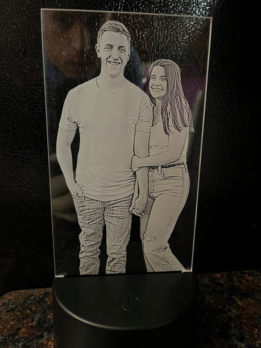 LED Acrylic Picture w/stand - Muddy River Engraving