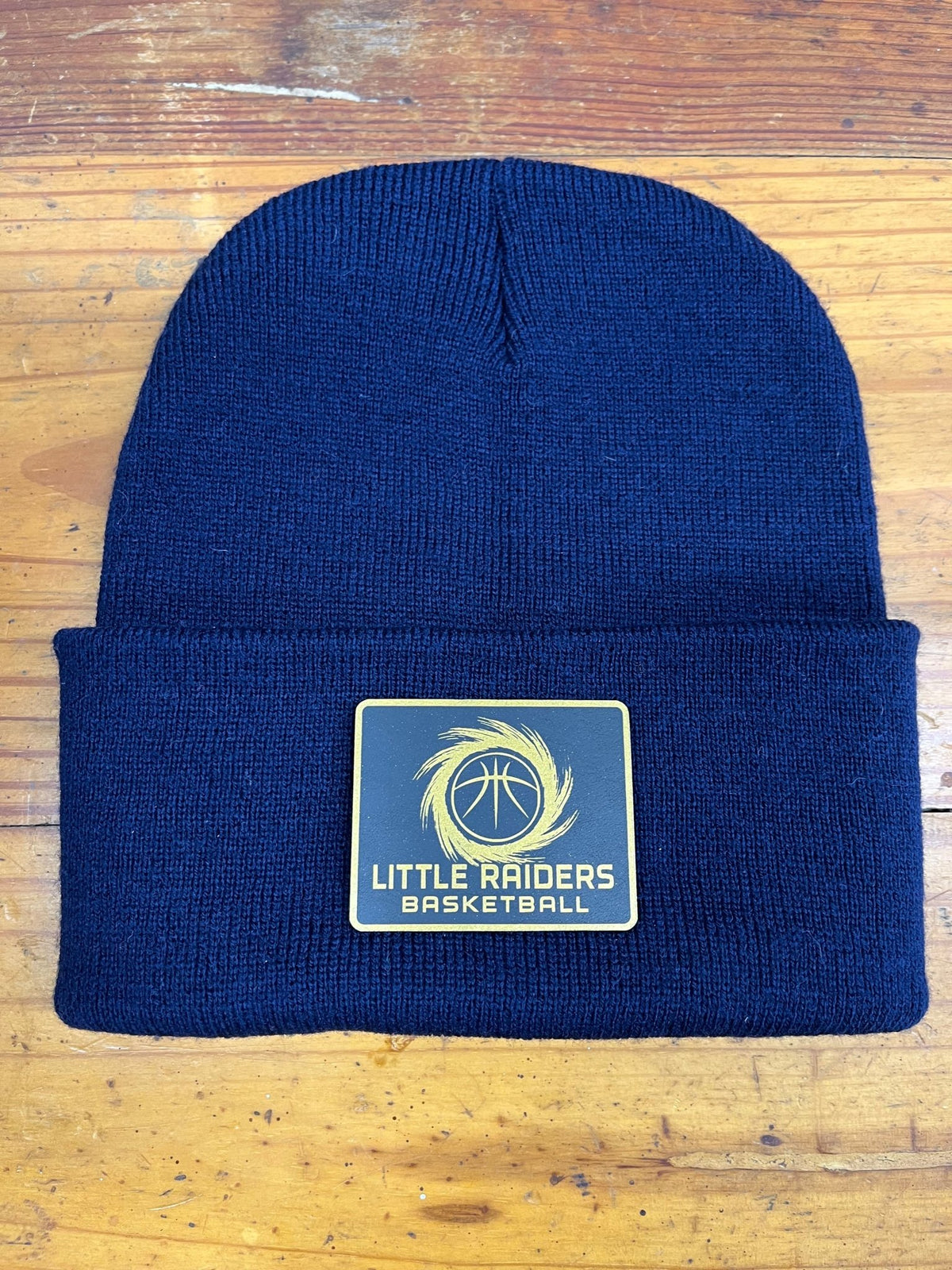 Little Raiders Basketball Cuffed Beanie - Muddy River Engraving