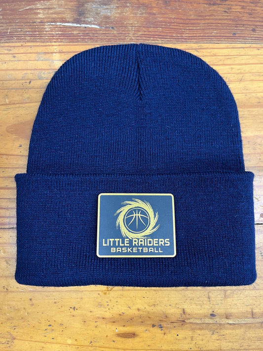 Little Raiders Basketball Cuffed Beanie - Muddy River Engraving