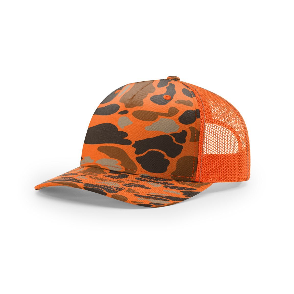 Richardson 112PFP Camo Five Panel Trucker Hat - Muddy River Engraving