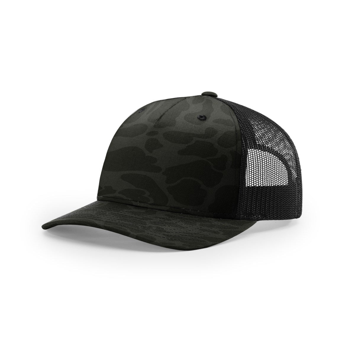 Richardson 112PFP Camo Five Panel Trucker Hat - Muddy River Engraving