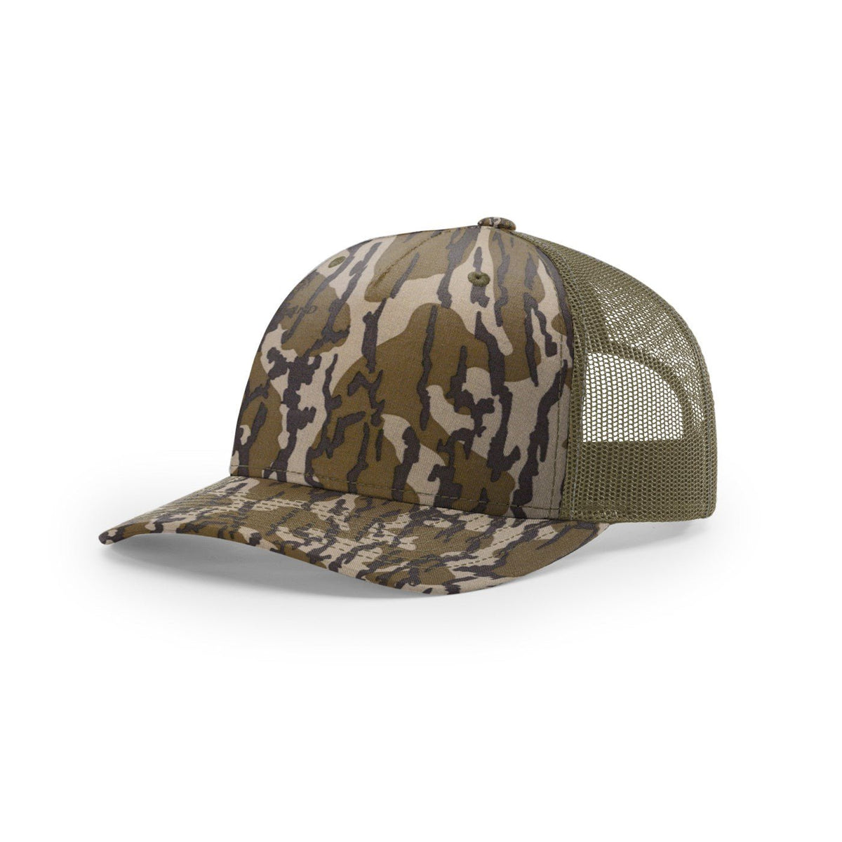 Richardson 112PFP Camo Five Panel Trucker Hat - Muddy River Engraving