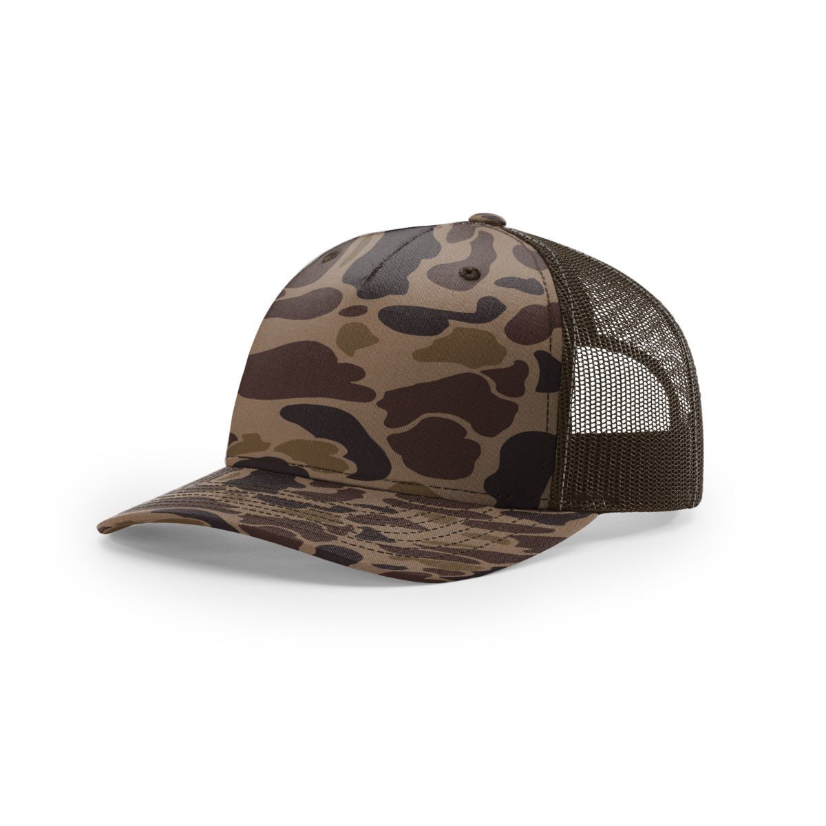 Richardson 112PFP Camo Five Panel Trucker Hat - Muddy River Engraving
