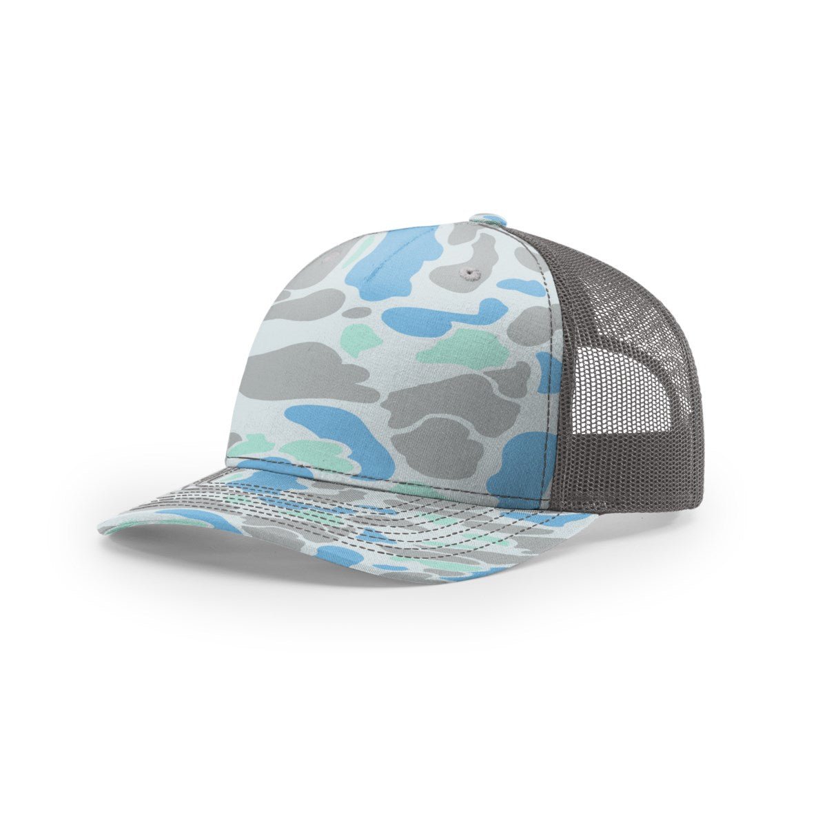 Richardson 112PFP Camo Five Panel Trucker Hat - Muddy River Engraving